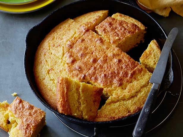 Creamed Corn Grilled Skillet Cornbread with Strawberry Butter